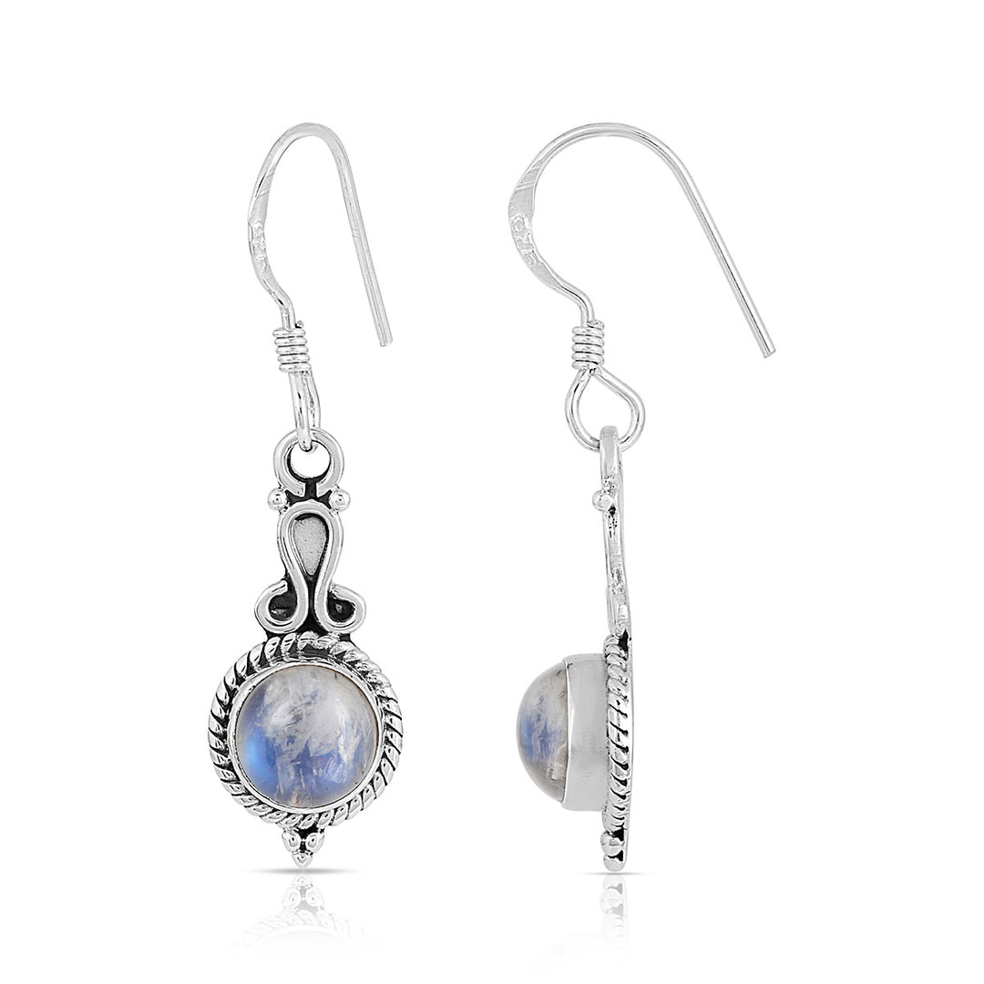 Rainbow Moonstone Dangle Earrings