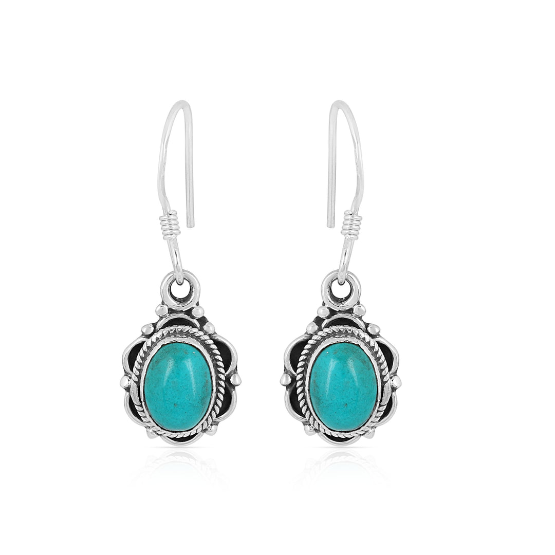 Turquoise Gemstone Dangle Earrings