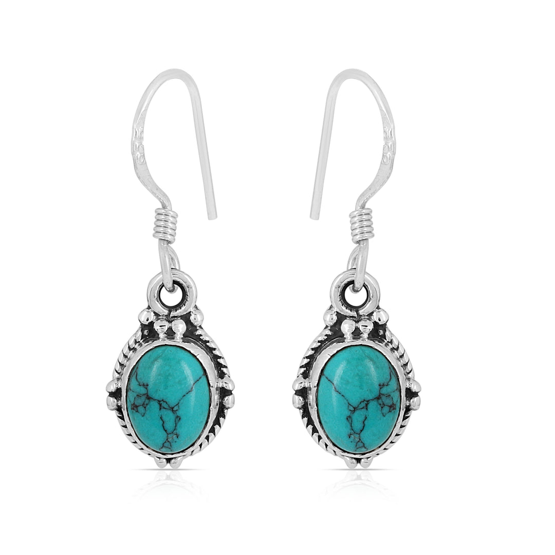 Sterling Silver Turquoise Dangle Earrings