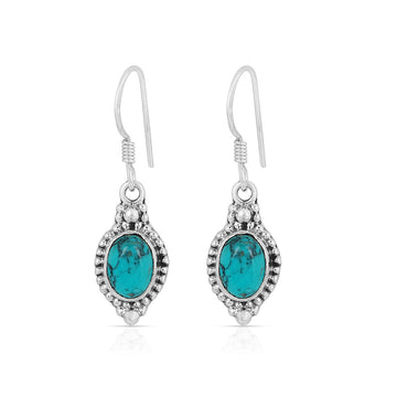 Oval Turquoise Earrings