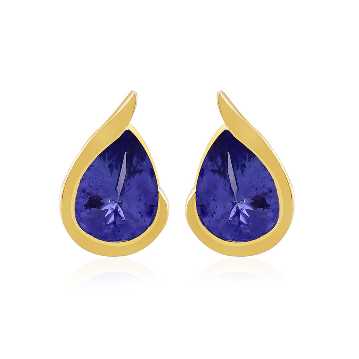 Tanzanite Silver Stud Earrings