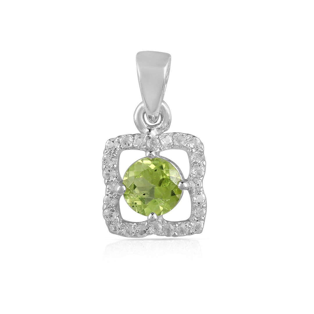 Peridot and Topaz Silver Pendant