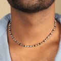 Black and Silver Hematite Beads Necklace