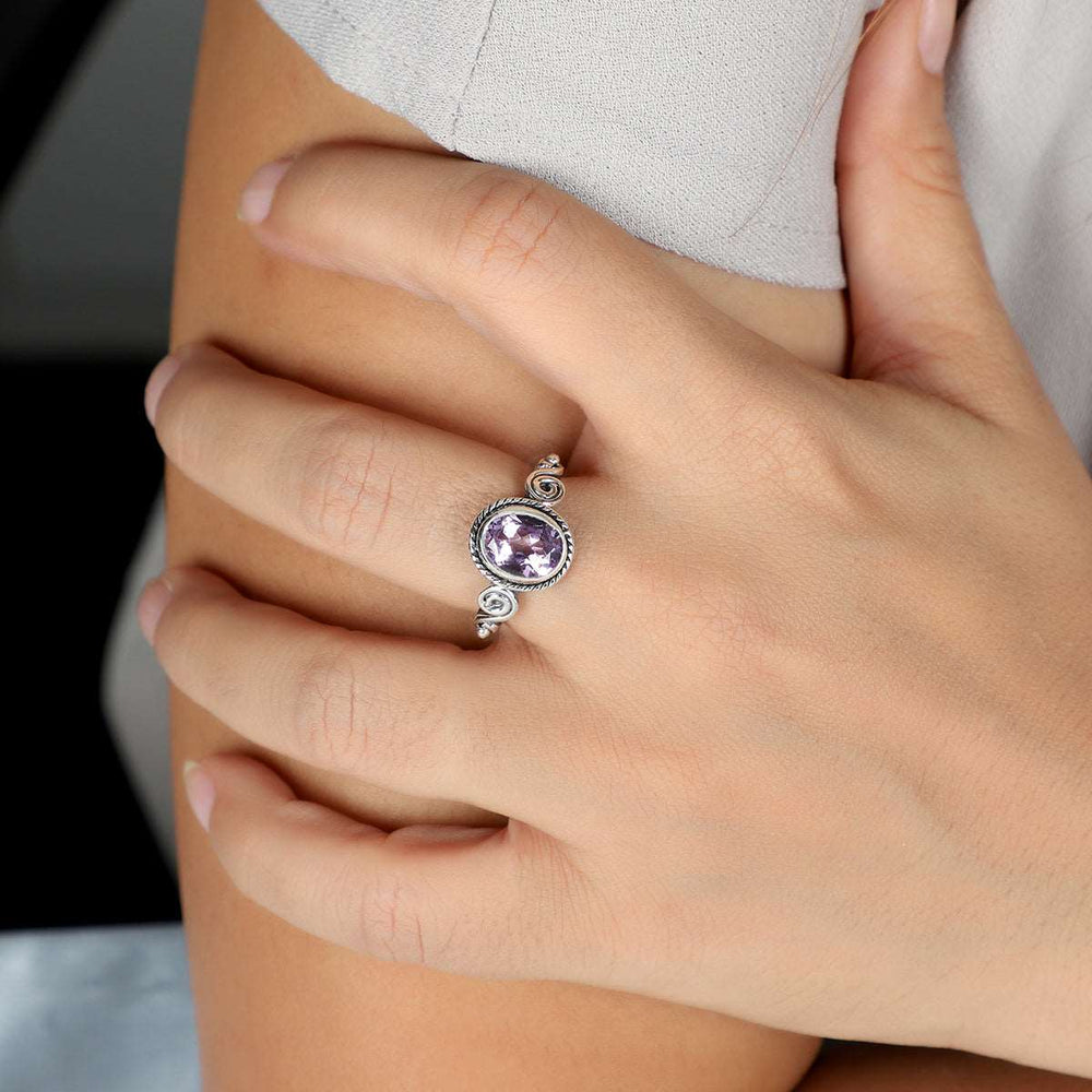 Amethyst Handmade Silver Ring