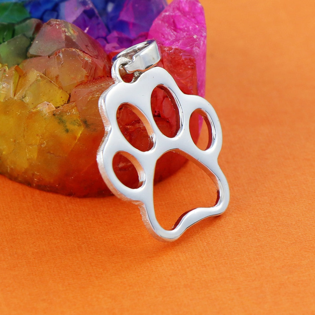 Sterling Silver Paw Pendant