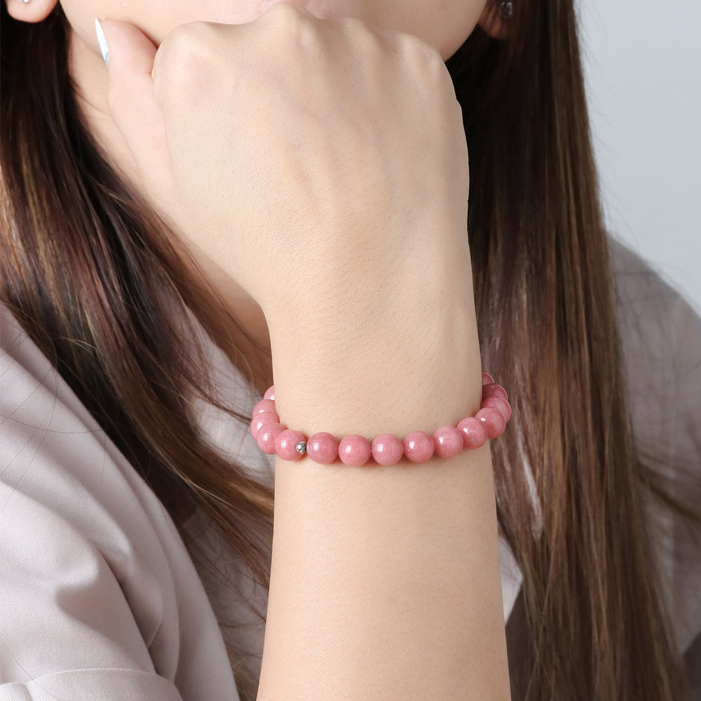 Thulite Beads Stretch Bracelet