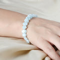 Sterling Silver Aquamarine Beads Bracelet