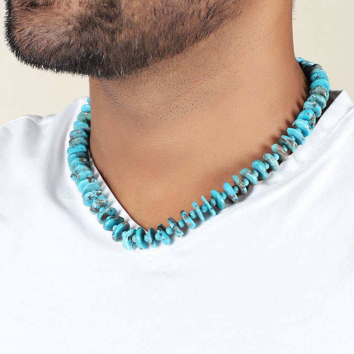 Turquoise Sterling Silver Choker Necklace