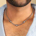 Silver Hematite Beads Choker Necklace
