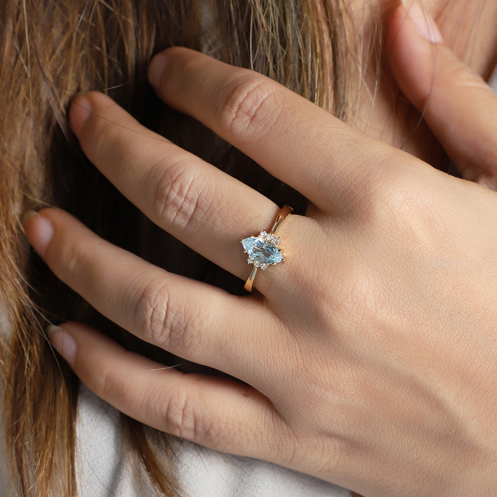 Sky Blue Topaz Silver Ring