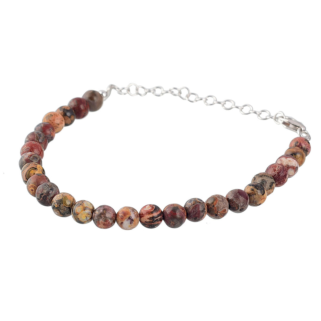 Leopard Jasper Silver Bracelet