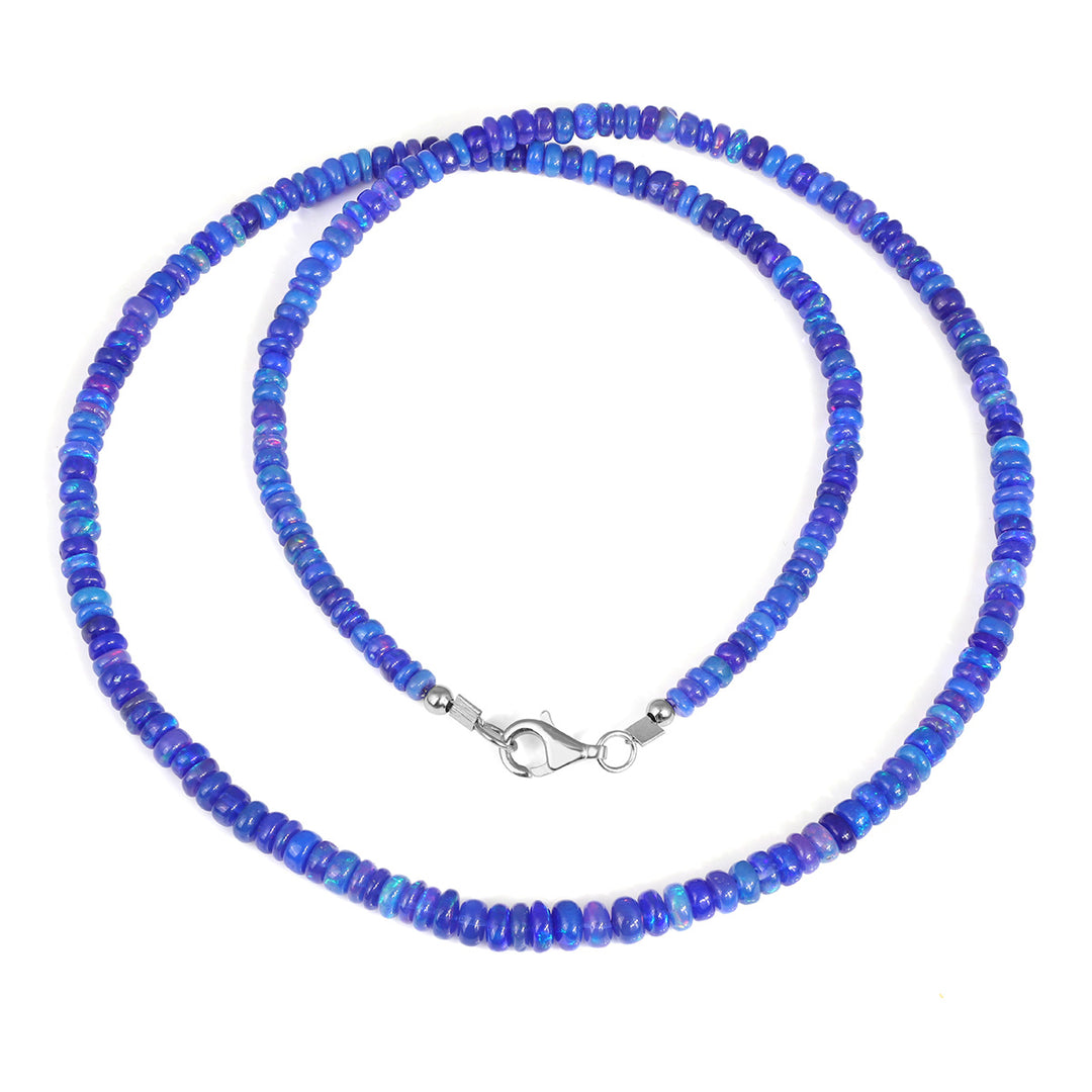 Ethiopian Blue Opal Choker Unisex Necklace