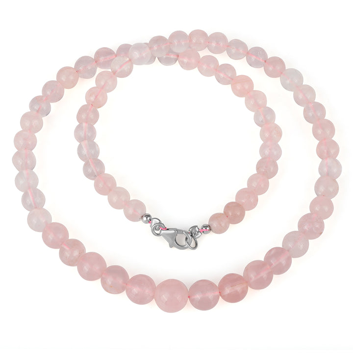 Rose Quartz Beads Choker Necklace