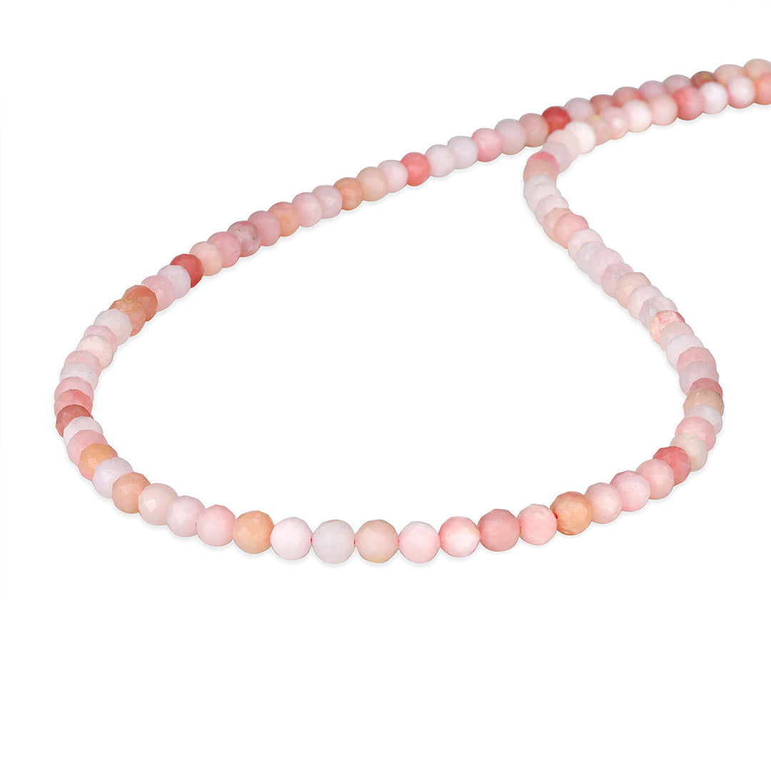 Sterling Silver Pink Opal Choker Necklace