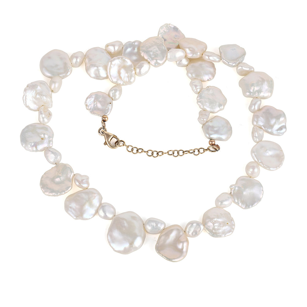 Sterling Silver Pearl Beads Necklace