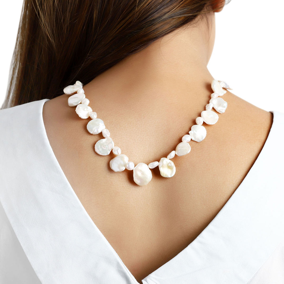 Sterling Silver Pearl Beads Necklace