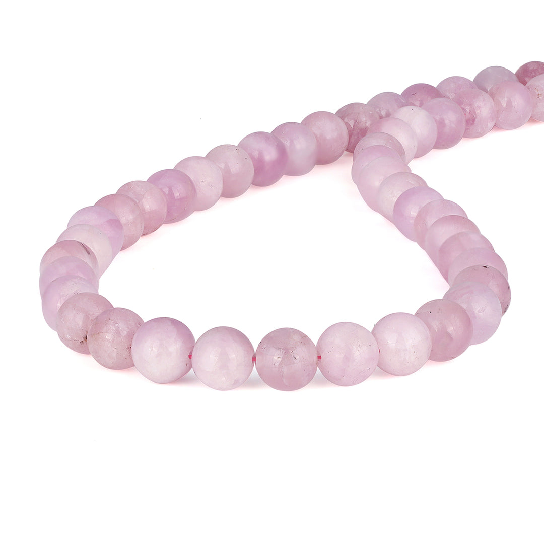 Kunzite Beads Silver Choker Necklace