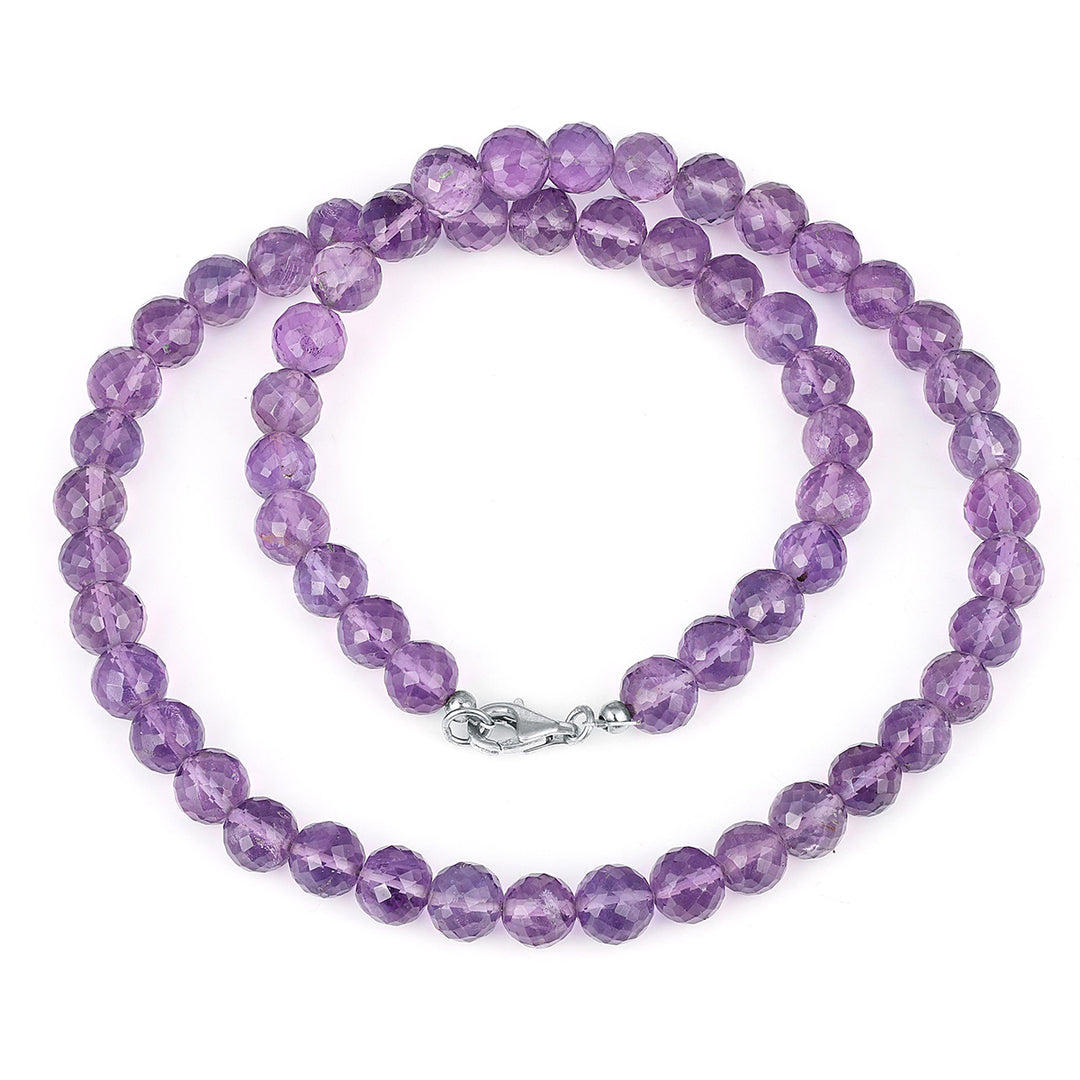 Sterling Silver Amethyst Choker Necklace