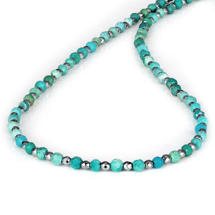 Sterling Silver Turquoise and Hematite Necklace