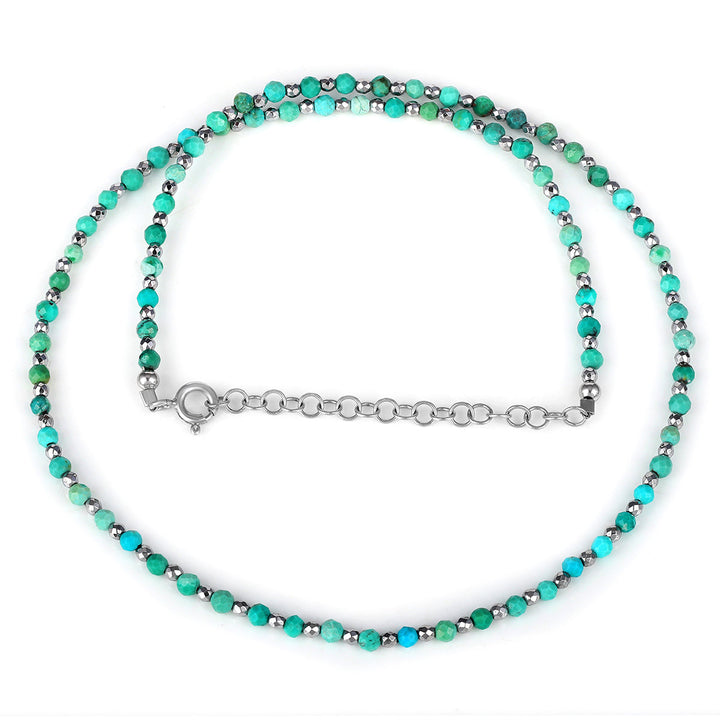 Sterling Silver Turquoise and Hematite Necklace