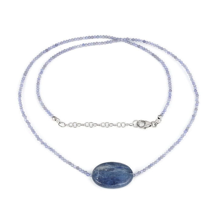 Tanzanite and Kyanite Silver Necklace