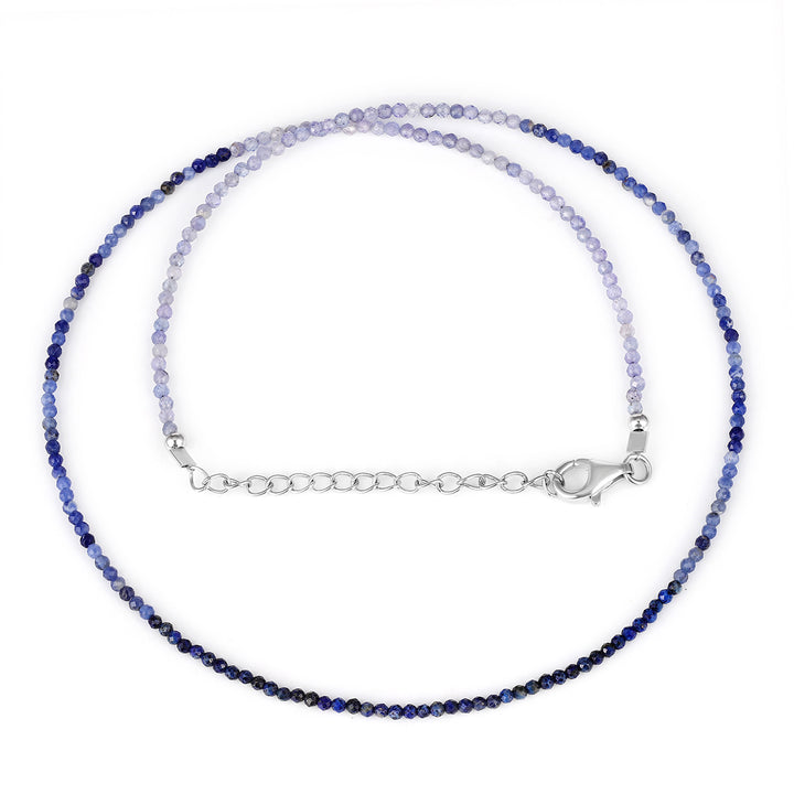 Lapis Lazuli, Sodalite and Tanzanite Silver Necklace