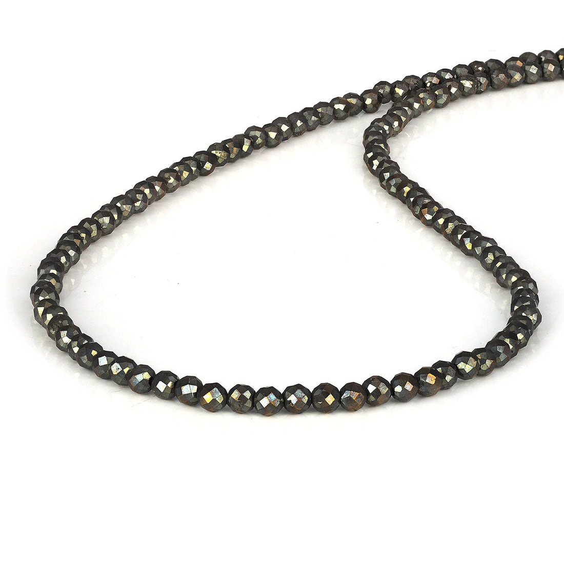 Sterling Silver Pyrite Choker Necklace
