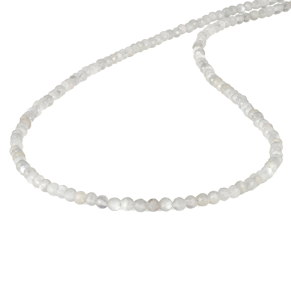 White Moonstone Beads Choker Necklace