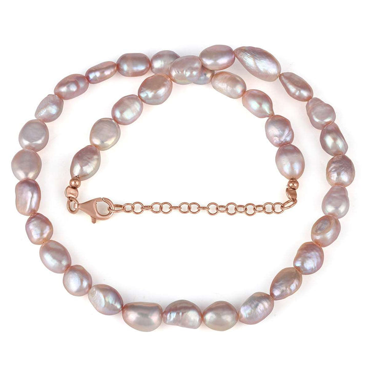 Baroque Pearl Silver Necklace