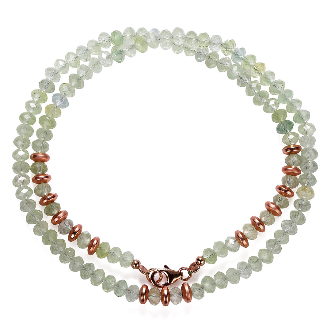 Prehnite and Hematite Choker Necklace