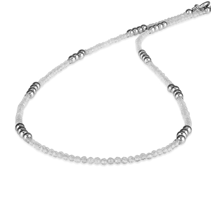 White Topaz Silver Necklace