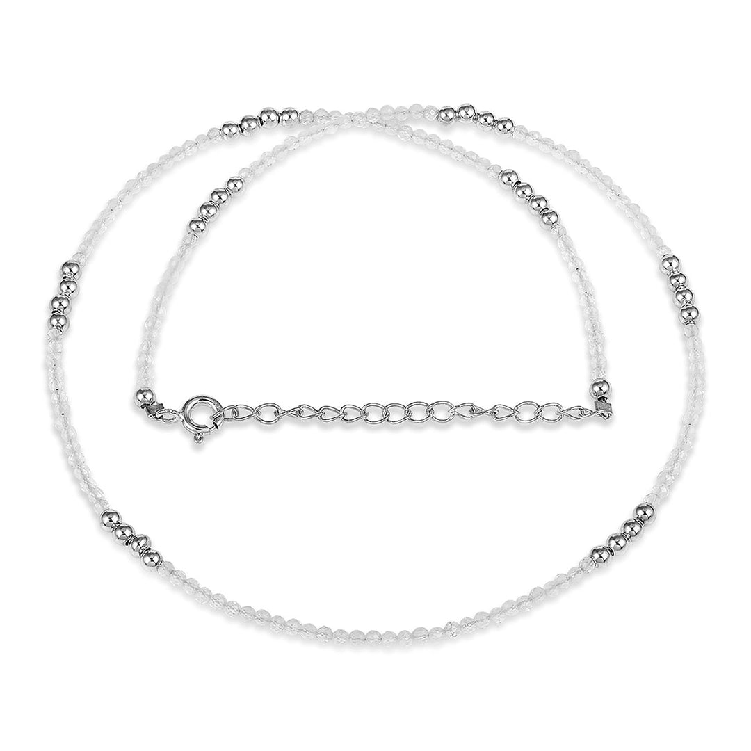 White Topaz Silver Necklace