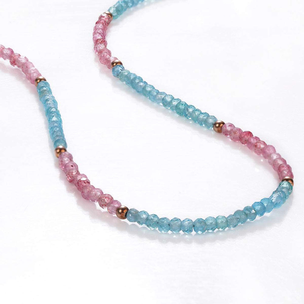 Apatite and Strawberry Quartz Choker Necklace