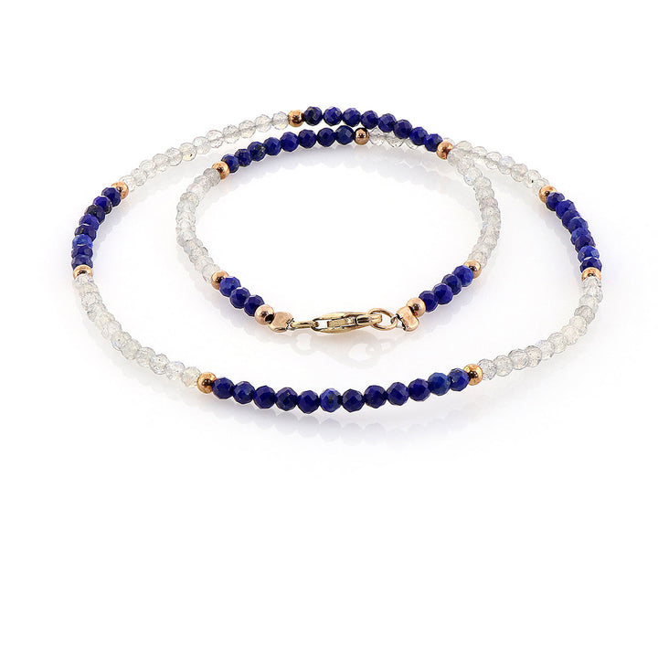 Labradorite and Lapis Lazuli Choker Necklace