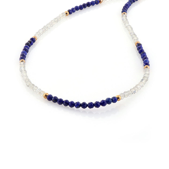 Labradorite and Lapis Lazuli Choker Necklace