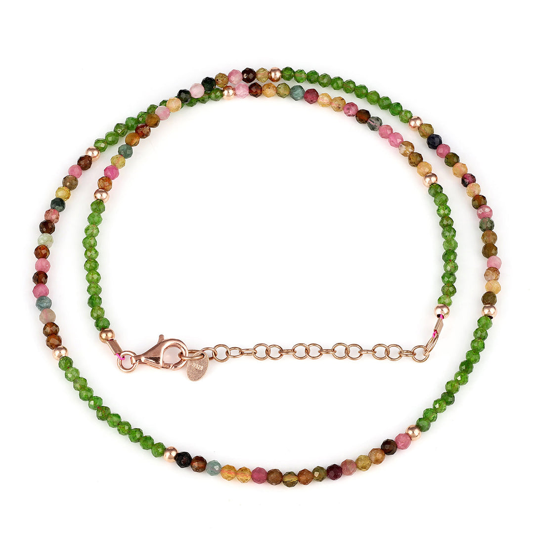 Multi Tourmaline and Chrome Diopside Necklace