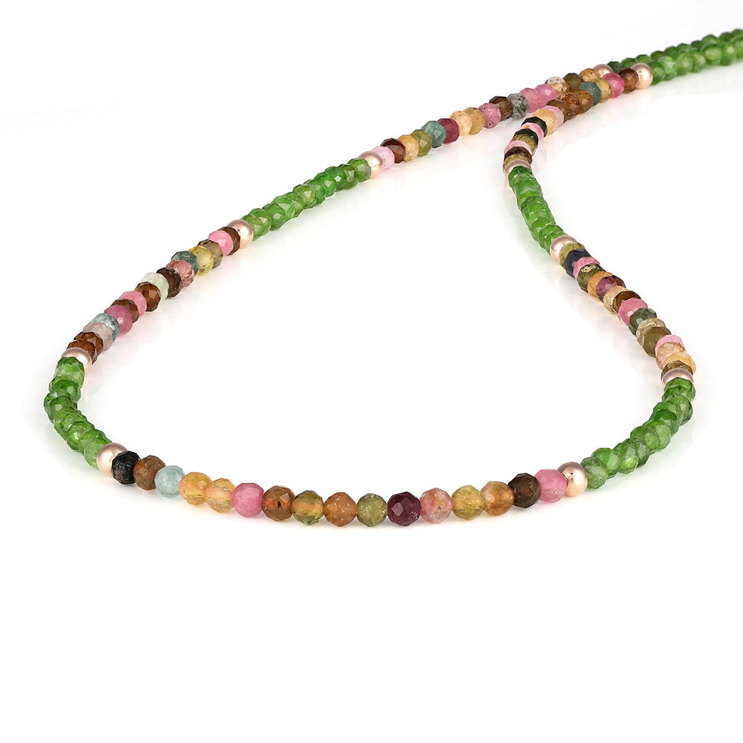 Multi Tourmaline and Chrome Diopside Necklace