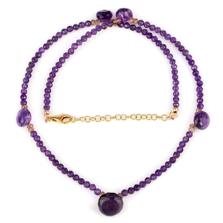 Amethyst and Andalusite Garnet Necklace