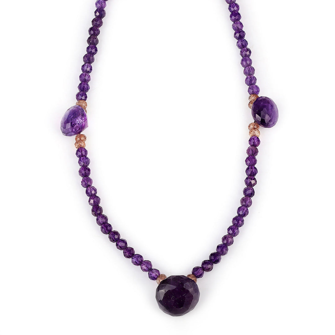 Amethyst and Andalusite Garnet Necklace