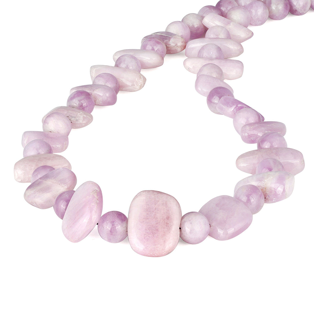 Sterling Silver Kunzite Beads Necklace