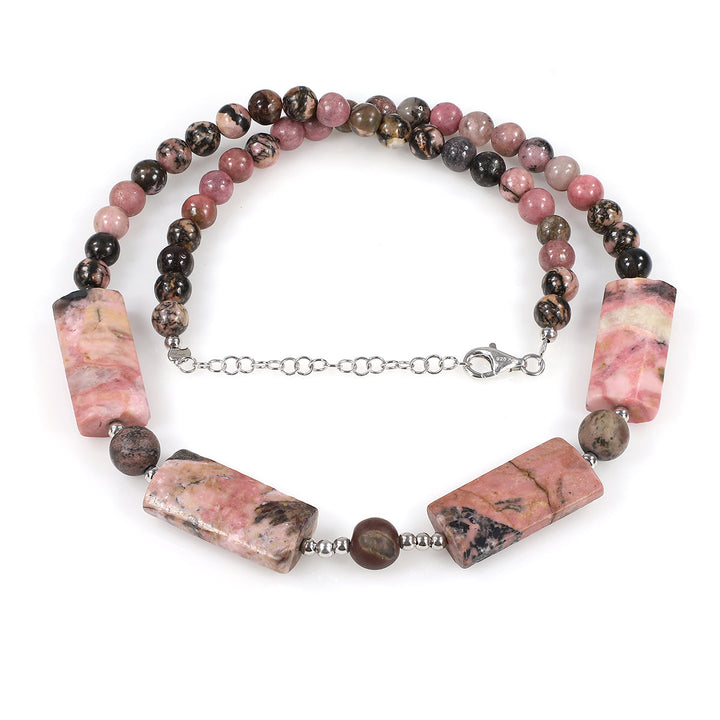 Sterling Silver Rhodonite Necklace