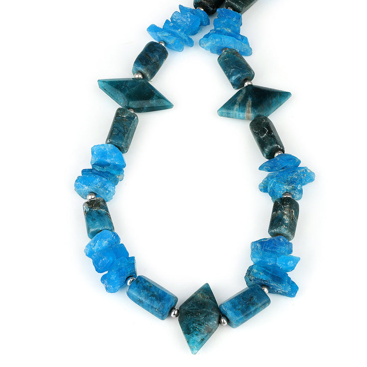 Sterling Silver Apatite Beads Necklace