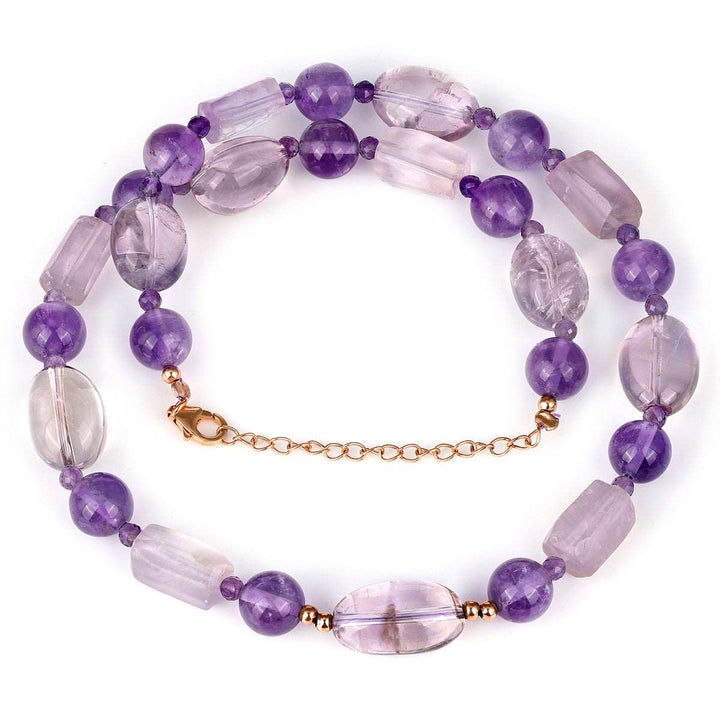 Amethyst and Ametrine Silver Necklace