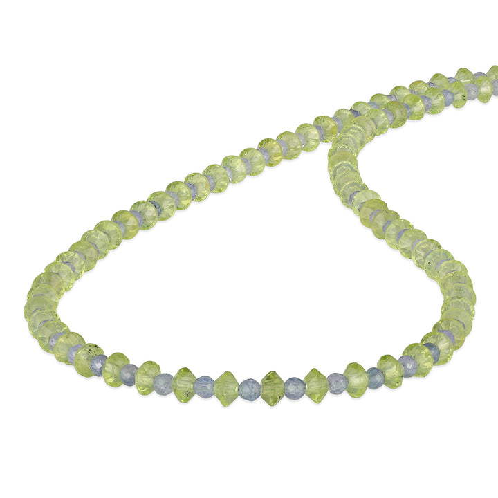 Peridot and Tanzanite Silver Necklace