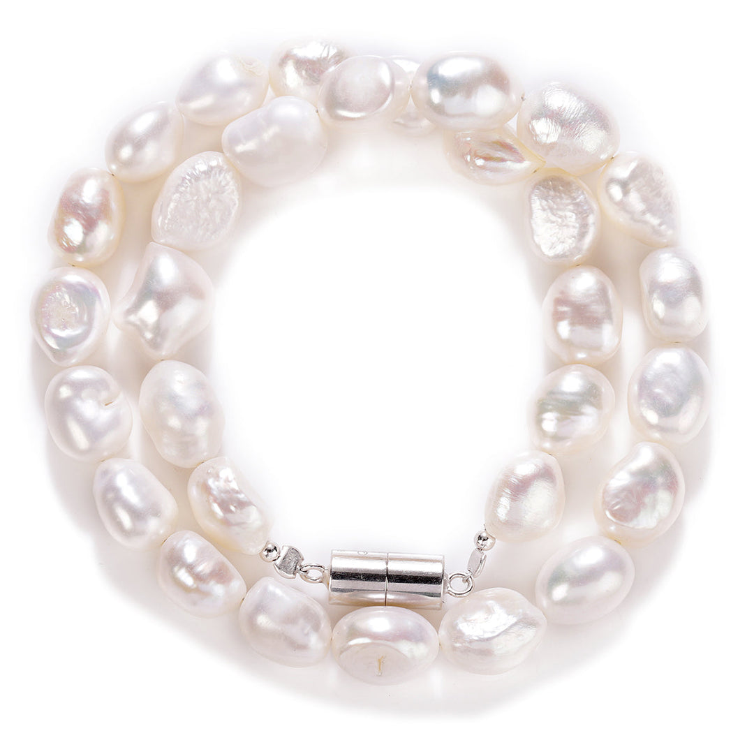 Pearl Beads Choker Silver Necklace