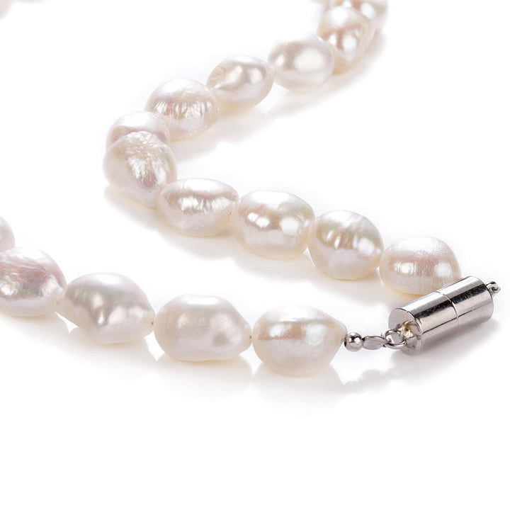 Pearl Beads Choker Silver Necklace