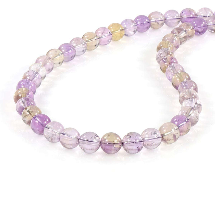 Ametrine Beads Silver Necklace