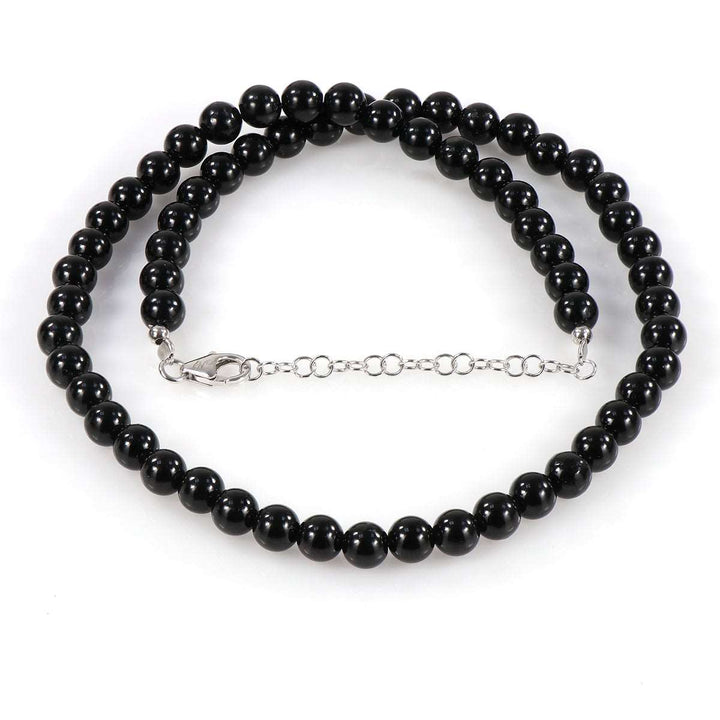 Black Tourmaline Silver Necklace