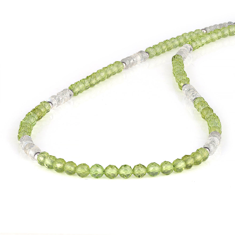 Peridot and Labradorite Silver Necklace