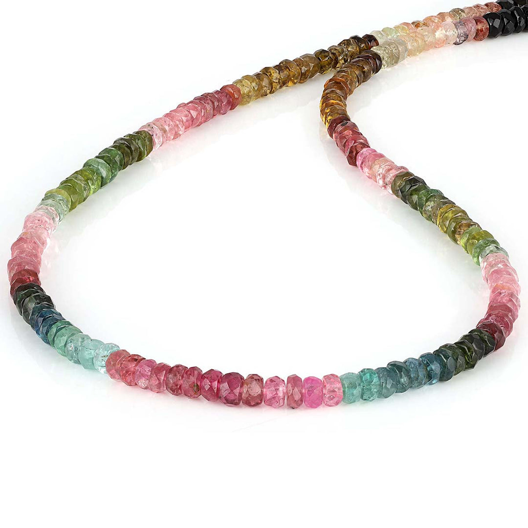 Multi Tourmaline Beads Choker Necklace